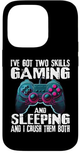 Gaming And Sleeping Funny Gamer Sayings Boys Teens Graphic Case for iPhone 14 Pro