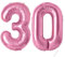 30 Geburtstag Deko zahlen luftballon 30 jahre | Folienballon Rosa- für 30. Geburtstagsdeko Männer Frauen Ballon Zahl Deko zum Geburtstag fliegt mit Helium 30.Geburtstagsparty 40-101cm Pink, 30