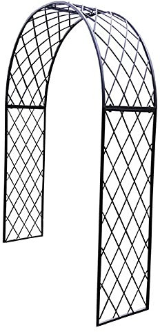 IBOWZ Metal Garden Arch Wrought Iron Garden Arbour, Heavy Duty Garden Arch Arbor Trellis, for Various Climbing Plant Roses Vines, Decorative Pergola Arbor, 7 Sizes