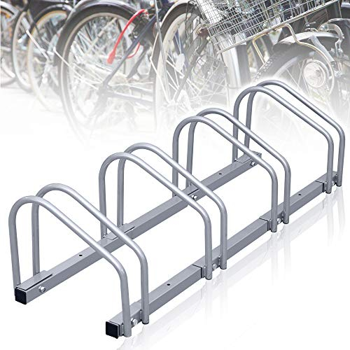 Randaco Fahrrad Seitenständer für 4 Fahrräder Fahrradständer Fahrradaufhängung aus Metall für Wandmontage Geeignet Fahrradhalter Radständer