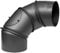Ofenrohr Kaminrohr Bogen Abgasrohr Rauchrohr Rosette Wandfutter Ø DN 150 mm 2 mm Stahlrohr schwarz (Multibogen drehbar)