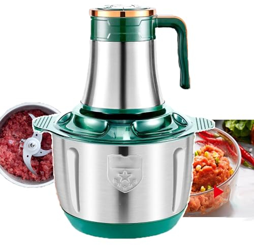 WhAeoy Electric Meat Grinder(5L/6L),500 W Stainless Steel Meat Mincer, 5 Speed Control + Safety Switch,Detachable and Washable Design,for Meat, Vegetables, Fruits, Nuts,5L