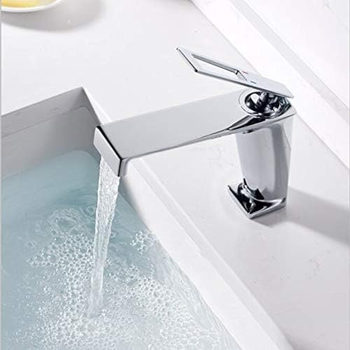 Bunter Waschtischarmatur für Badezimmer, drehbar, Einhebel, Messing, Kran, Wassermischer, Chrom, kurz