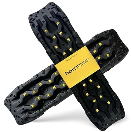 Horntools Recovery Boards 2 Stück für für 4X4 Offroad, Schlamm, Sand, Schnee, Sandbleche, Sandbretter, Anfahrthilfe für PKW, Wohnmobil, Van, Bergeboards