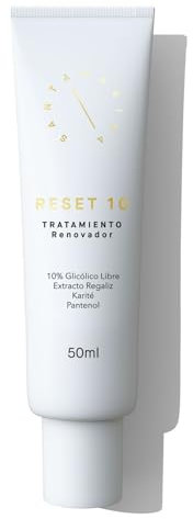 Santamarina Cosmetics Scrub viso RESET 10 - Scrub con acido glicolico 10% libero, estratto di liquirizia, karitè e pantenolo - tutti i tipi di pelle - Combatte le rughe e le imperfezioni - 50 ml