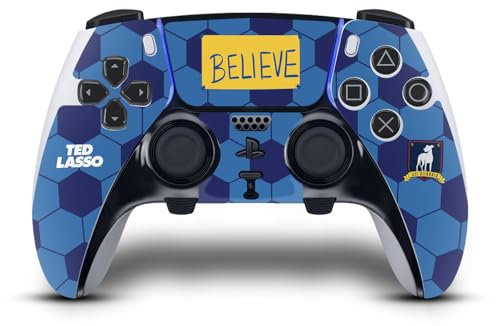 Head Case Designs Offizielle Ted Lasso Glaube Grafiken für Staffel 1 Vinyl Haut Gaming Aufkleber Abziehbild Abdeckung kompatibel mit Sony PlayStation 5 PS5 DualSense Edge Controller