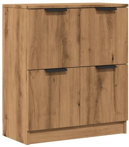 vidaXL Sideboard, Kommode mit Stauraum, Anrichte Schrank für Wohnzimmer, Beistellschrank Mehrzweckschrank, Artisan-Eiche Holzwerkstoff
