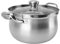 Stainless Steel Stock Pot, 24cm Dual Handle Cooking Soup Pot with Lid Glass, Boiling Simmer Pot for Cooking Pasta Soup Spaghetti