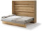 Friderik Bed Concept BC-14 Wandklappbett Horizontal Schrankbett ohne Matratze, 160x200 cm (Artisan-Eiche)