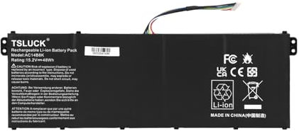 TSLUCK AC14B3K AC14B8K Batterie pour für Acer Aspire E5-771G E5-731G ES1-11 ES1-511 ES1-512 ES1-711 R3-131T R5-471T R7-372TR5-571T A515-41G A515-51G A515-52G A517-51G A715 AP14B8K