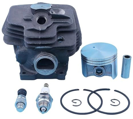 LALAL Kit de pistón de cilindro de 52 mm for motor de extremo superior de motosierra Stihl MS382, MS382C, MS 382, bujía y válvula de descompresión, repuesto.