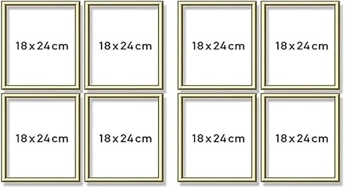 Schipper 605170704 Malen nach Zahlen, Alurahmen Quattro je 18 x 24 cm, goldglänzend ohne Glas für Ihr Kunstwerk, einfache Selbstmontage (Packung mit 2)
