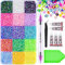 20000PCS Resin Jelly Rhinestones for Crafting, Multicolor 3mm Flatback Rainbow Gems, Bedazzling Crystal with 5Pcs 2.5g Jewelry Glue/Nail Rhinestone Picker for DIY Crafts Clothing Shoes Nail Art
