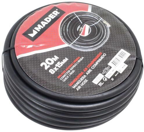 Tuyau d'air comprimé rigide 20 m fabriqué en matériau résistant, idéal pour les travaux lourds, flexible et durable. *