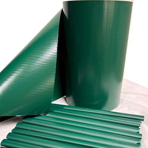 TENAX Twist 0,19 x 35 m Verde, Tiras de Ocultación en PVC con 25 Clips, Cobertura Decorativa de Privacidad para Vallas de Paneles, Cancelas, Barandillas, Balcones y Jardines