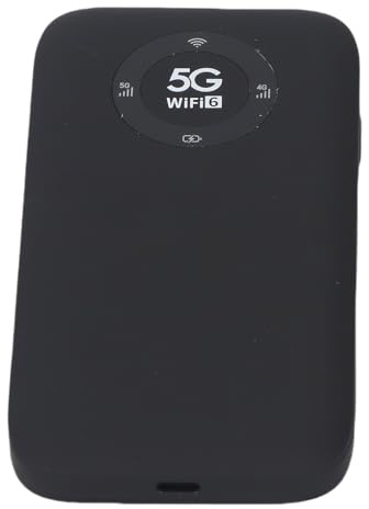 5G Mobiler Hotspot WiFi 6 mit 7100 MAh, IP67-Reiserouter für 16 Geräte, Dualband-Wireless-SIM-Kartenmodem (N41/N78/B1/B3) (Black)