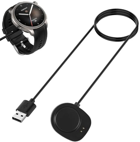 Uhr Ladegerät Kabel Kompatibel mit Amazfit Balance Balance 2 T-Rex 3 Pro und Helio Strap, USB Portable Ladekabel Cord Ersatzkabel Magnetisches Ersatz Ladegerät Smartwatch Kabel Tragbares Zubehör