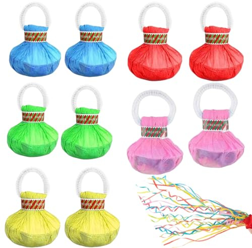 JFangZHZH Bombe a Serpentin,10 Pièces Serpentins en Papier à Lancer pour Fête,Idéal pour Mariage,Anniversaire,Nouvel an et Carnaval,Décoration de Fête,Créez Une Ambiance Festive Instantanée