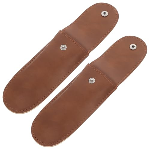 Mundharmonika Schutz Etui aus PU Leder, Schwarz | Schützend, Robust und Leicht, für Unterwegs und Reisen, mit 2 Stück, Kompakt