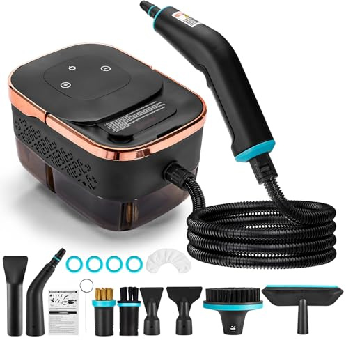 CarBole Nettoyeur à Vapeur Portable Haute Pression 2500W,4 Bars,Réservoir d’eau de 1250 ml,Temps de Chauffage de 15s,Contrôle de la Vapeur Réglable en Trois Vitesses