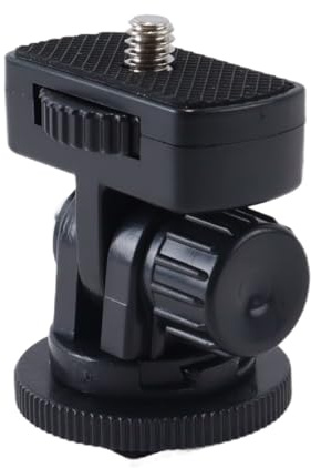 Riven Camera Hot Shoe Adapter Adjustable Angle 1/4 Inch Screw Mount for DSLR Camera Light Monitor Mic Mount