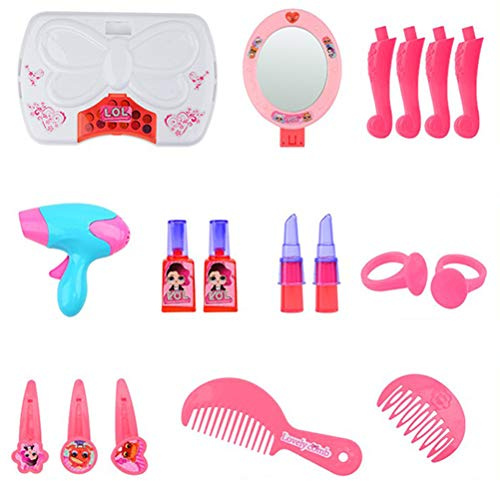Zhangpu Tun So, Als Würden Sie Schminktisch Spielen. Buntes Kosmetik-Spielset für Mädchen, Entwicklungs-Make-up-Set für Rollenspiele, Sicheres ABS-Material, 13-teiliges Set, für ab 3 Jahren