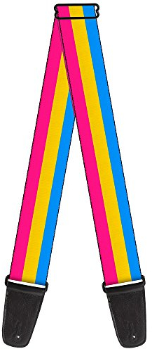 Buckle-Down GS-W30687 Gitarrengurt Flagge, Pink Gelb Blau 5,1 cm breit