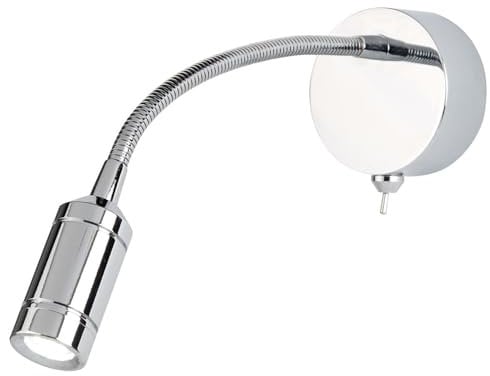Searchlight 2256CC One Light LED Wall Light with Bendy Arm in Chrome - Height: 240mm