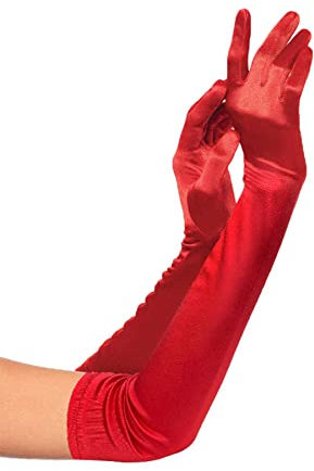 KQueenStar Long Satin Gloves - 1920s Accessories Elbow Gloves Fancy Dress Stretch Elbow Length for Women Ladies Costume Evening Opera Bridal Party Wedding Prom