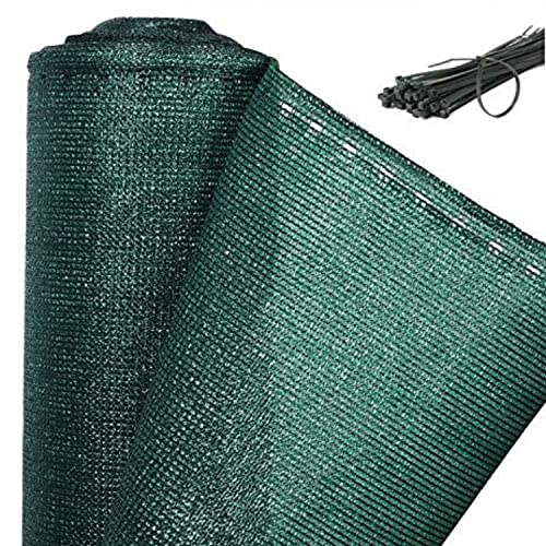 AGROFLOR Zaun und Balkon Sichtschutz, Maschendrahtzaun, Balkongeländer, Balkonschutz, Stoff Windschutz, inklusive Kabelbinder, 150g/m², Verschiedene Abmessungen, 1 x 50 m