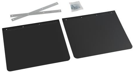 Paire de garde-boue en caoutchouc avec fixations pour camion - 40 x 30 cm