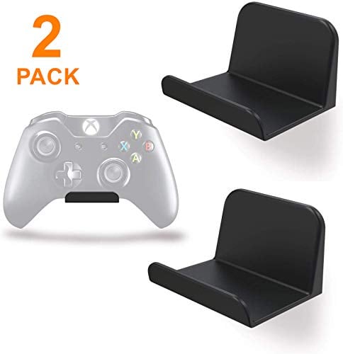 sciuU Supporto da Parete per Controller/Cuffie, [Set di 2] Gancio Adesivo 3M, Accessori Universali Appendi Cuffie per Gamepad di Xbox One/Xbox Series S/Series X / PS5 / PS4, Senza Viti, Nero