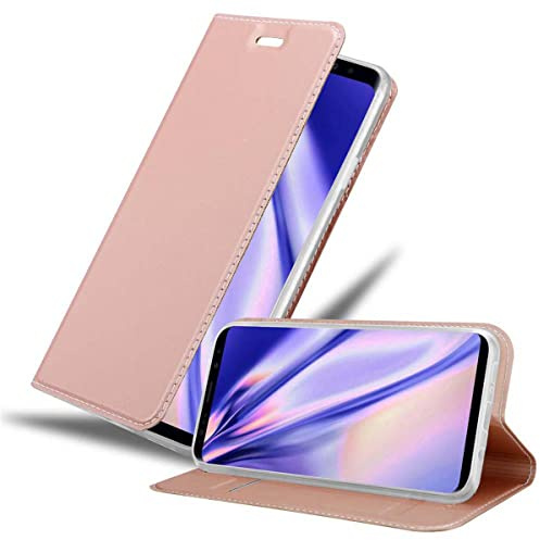 Cadorabo Hülle kompatibel mit Samsung Galaxy S9 Plus aus Premium Kunst Leder Flip Klappbare Stoßfeste Magnetische [Standfunktion] [Kartenfächern] Cover Hülle für Galaxy S9 Plus Tasche in Rosa