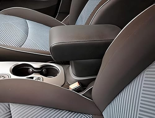 Drive Design Bracciolo Premium Compatibile per 500X in Ecopelle Nero Regolabile in Lunghezza 500 X