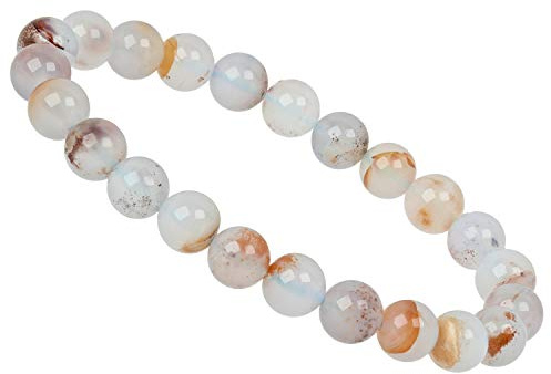 ELEDORO Chakra Armband 8 mm - Edelstein Stretcharmband | ELEDORO: handgefertigte 8-mm-Edelsteinarmbänder, 19 cm - besondere Auswahl für Yoga, Meditation und Achtsamkeit