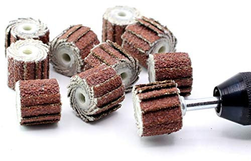 10x Schleiffächer Lamellen Schleifscheibe K 400 für Dremel Proxxon Schleifer 10 x 10mm