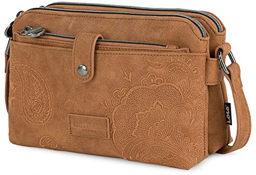 Lois - Handtasche Damen Umhängetasche Damen Klein & Stilvoll Handtasche Damen Umhängetasche Crossbody Bag Damen, Camel