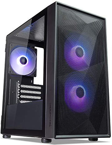Tecware Forge M2 - Tower per PC da gaming compatto, nero, mATX Mesh ARGB