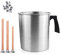 Wax Melting Pot 1.2L Wax Cup Scented Candle DIY Pot Candle Wax Jug Internal for Candle Making and Soap Making Crafts (with Candle Wick)