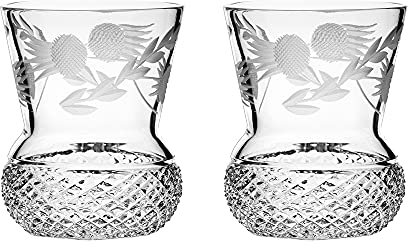 Royal Scot Crystal Flower of Scotland Trinkgläser, Distelform, 95 mm, 2 Stück