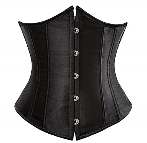 KUOSE Damen Waist Cincher Unterbrust Korsage Korsett Shaper Body Bauchweg Corsage Übergrößen (Schwarz, 34-36)