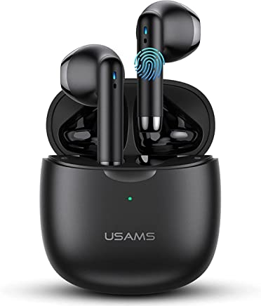 Bluetooth Kopfhörer in-Ear Wireless kabellos mit Kräftigem Bass with USB-C Quick Charge BT 5.0 HiFi 3D Stereo Sound True Wireless Earbuds mit Integriertem Mikrofon Touch Control Super-Mini (Schwarz)