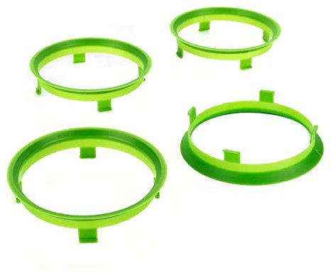 LST 4x Hellgrün Zentrierringe für Alufelgen Radnabe Ø 69,1 mm - Ø 70,1 mm