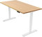 Ergotopia Desktopia Pro X Elektrisch höhenverstellbarer Schreibtisch, Ergonomischer Stehtisch für Büro oder Home Office (Buche, Gestell Weiß, 180 x 80 cm)