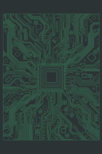 Computer CPU processor motherboard design Heart Journal Notebook 6x9 inch 100pages