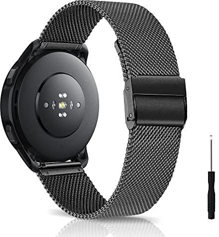 KeeFos 22mm Metallo Cinturini Compatibile con Xiaomi Watch S4/S3/S1 Pro/Redmi Watch 5 Active/5 Lite, Bracciale in Metallo Acciaio Inossidabile, Cinturino da Uomo e Donna - Nero