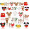Weihnachtsdekorationen, Baumschmuck-Set – 24-teiliges Holz-Maus-Ornamente für Urlaub, Weihnachtsbäume, hängende Party-Dekorationen