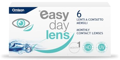 Easy Day Lens, 6 Lenti A Contatto Mensili per la correzione della miopia, -2,00
