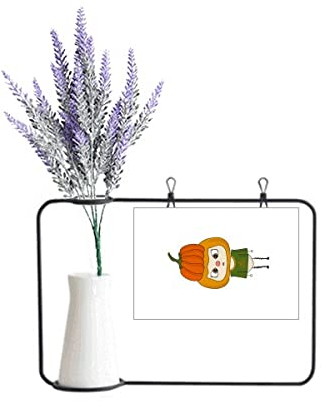 no/no Vegetable Pumpkin Holloween Orange UU Artificial Lavender Flower Vase Bottle Card