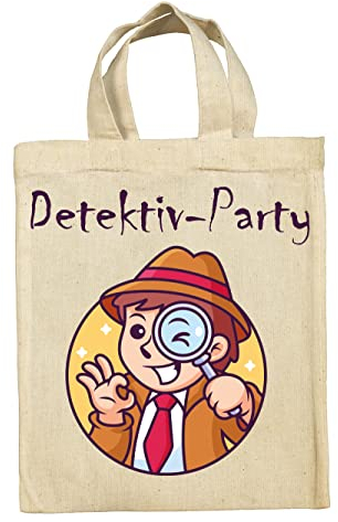 clothinx Detektiv Kindergeburtstag Party Mitgebsel Taschen Beutel im 10er Set